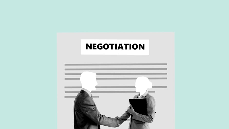 Illustration of business colleague shaking hands for agreement against concluded contract during negotiation Illustration of business colleague shaking hands for agreement against concluded contract during negotiation