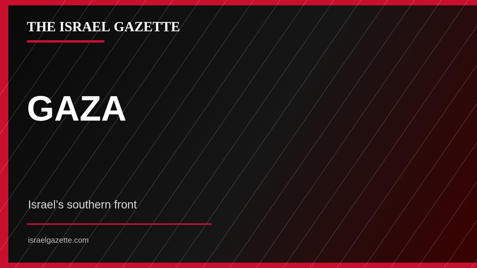 The Israel Gazette GAZA editorial image
