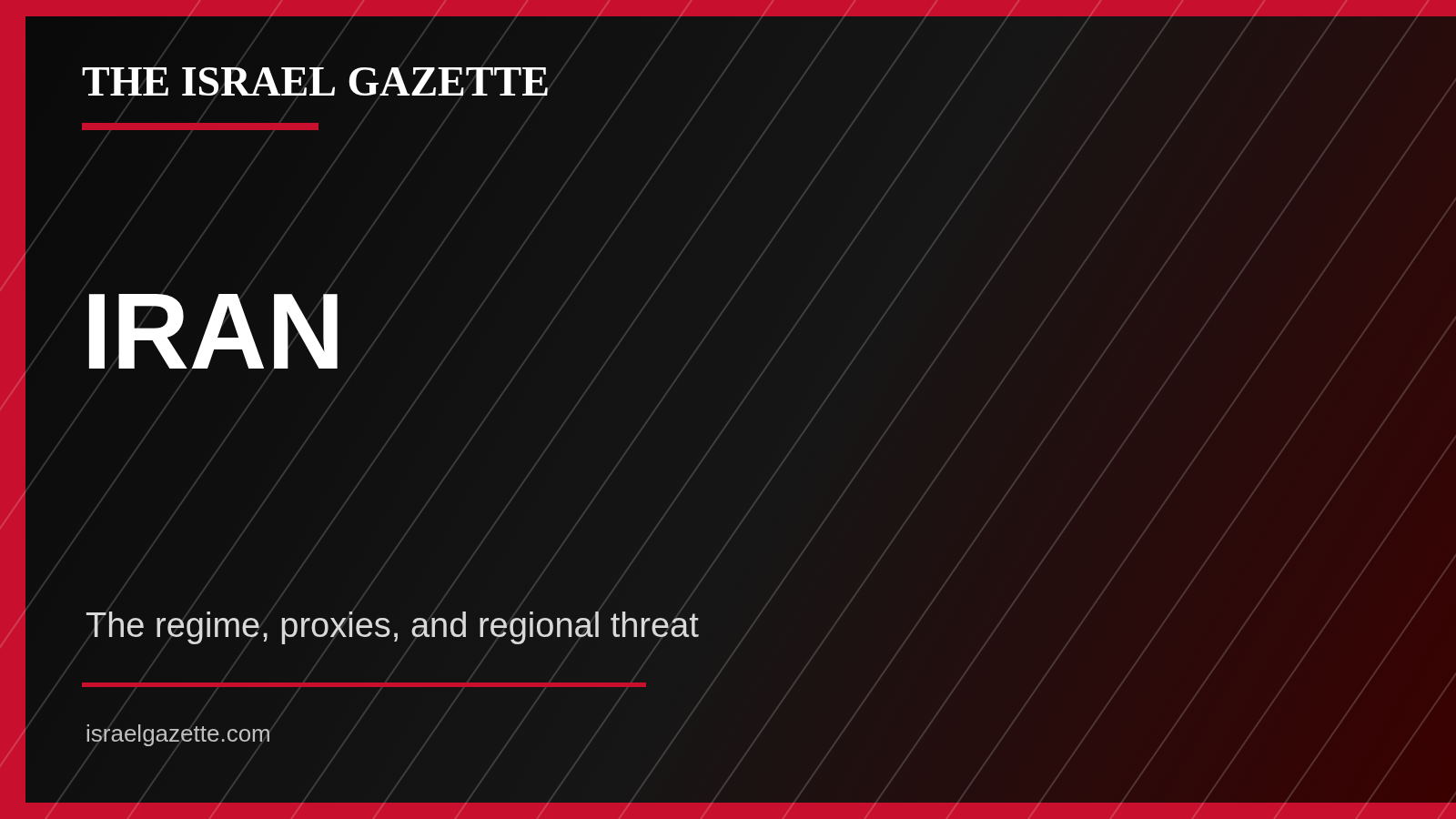 The Israel Gazette IRAN editorial image
