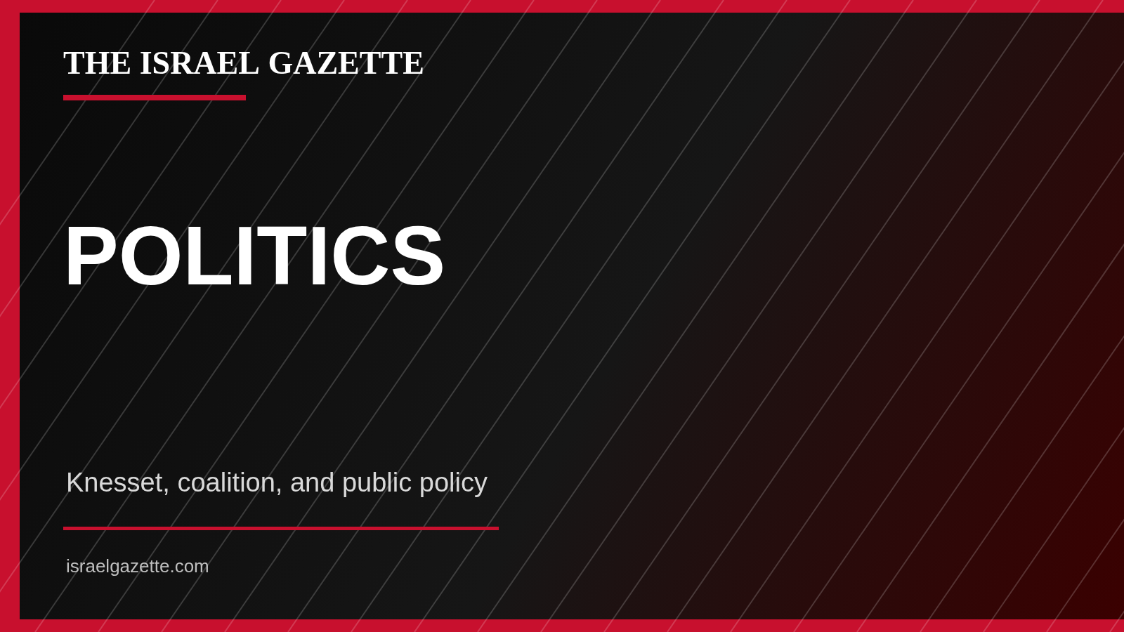 TIG Fallback – POLITICS The Israel Gazette POLITICS editorial image